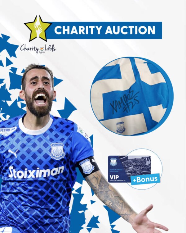 Charalambos Kyriakou – APOLLON LIMASSOL – MATCH WORN AND SIGNED JERSEY – FRIENDLY MATCHES – SEASON 2024/2025 - Image 2