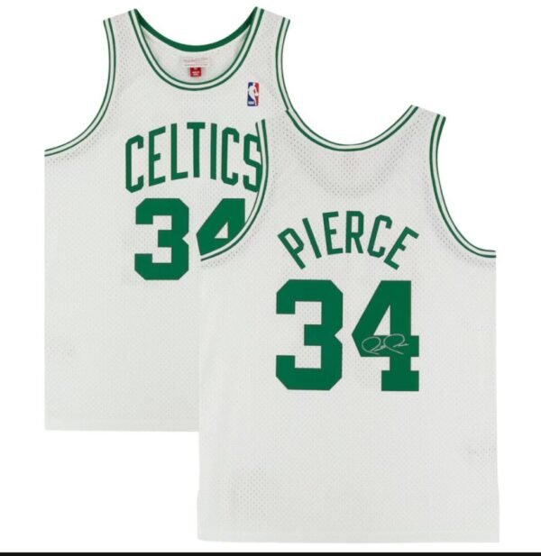 OFFICIAL MITCHELL AND NESS JERSEY OF BOSTON CELTICS SIGNED BY THE LEGEND OF NBA AND HALL OF FAMER  PAUL PIERCE - Image 2