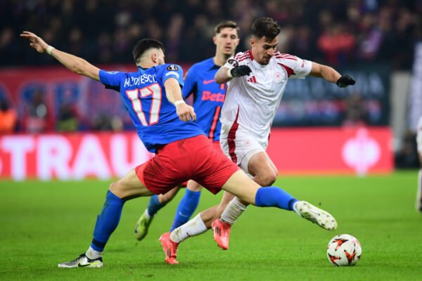 MATCH ISSUED SHIRT  CHARALAMBOS KOSTOULAS STEAOUA BUCHAREST – OLYMPIAKOS 0-0 (28/11/24) EUROPA LEAGUE - Image 6