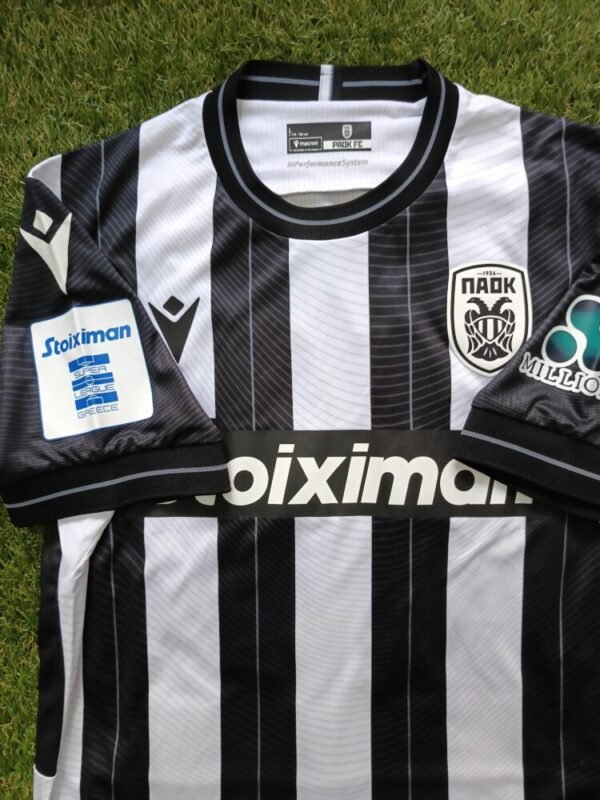 MATCH WORN SHIRT  THOMAS MURG  PAOK F.C SEASON 2024/25 SUPER LEAGUE - Image 5