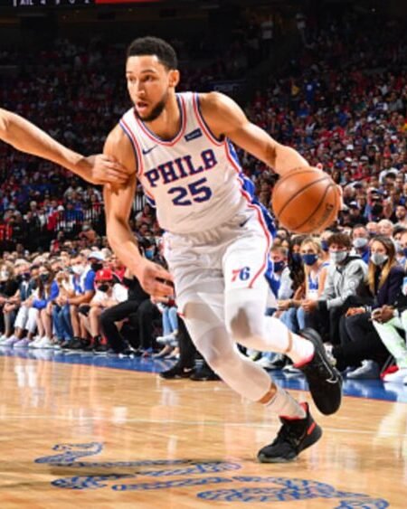 MATCH ISSUED OR WORN SHIRT BEN SIMMONS PHILADELPHIA 76rs NBA ROOCKIE OF THE YEAR SEASON 2017/18