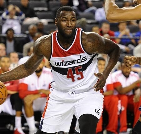 MATCH WORN OR ISSUED SHIRT AND SIGNED DE JUAN BLAIR WASHINGTON WIZARDS  SEASON 2015/16