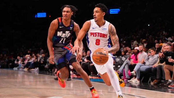 MATCH ISSUED SHIRT JARED RHODEN DETROIT PISTONS NBA SEASON 2022/23  COA DETROIT PISTONS