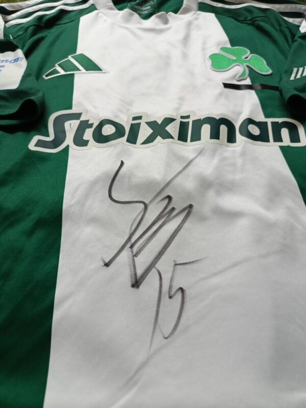 MATCH WORN SHIRT AND SIGNED IGGY INGASON  PANATHINAIKOS – PAOK 3-1 (13/04/25) SUPER LEAGUE - Image 5