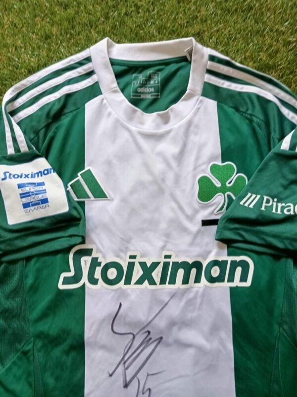 MATCH WORN SHIRT AND SIGNED IGGY INGASON  PANATHINAIKOS – PAOK 3-1 (13/04/25) SUPER LEAGUE - Image 6
