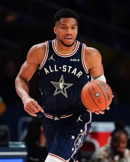 COLLECTABLE OFFICIAL NIKE 73th ANNUAL ALL STAR GAME JERSEY FRAMED SIGNED BY THE 2X NBA MVP, 1X FINALS MVP GIANNI ANTETOKOUNMPO