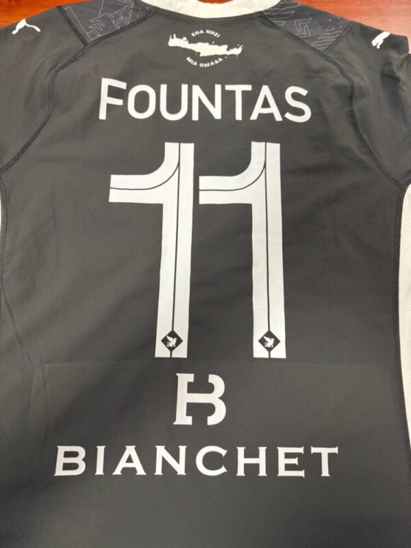 MATCH ISSUED SHIRT  TACHIARXIS FOUNTAS OFI – OLYMPIAKOS 0-2  ( 17/05/25) GREEK CUP FINAL COA FROM HELLENIC FOOTBALL FEDERATION - Image 2
