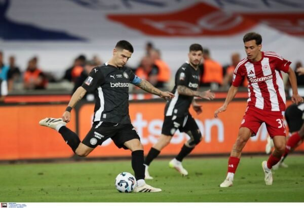 MATCH ISSUED SHIRT FOR THE CAPTAIN JUAN ANGEL NEIRA OFI – OLYMPIAKOS 0-2  ( 17/05/25) GREEK CUP FINAL COA FROM HELLENIC FOOTBALL FEDERATION