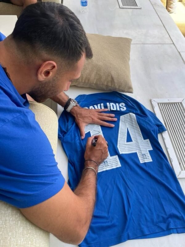 MATCH WORN SHIRT UNWASHED AND SIGNED OF THE GOAL SCORER  VANGELIS PAVLIDIS GREECE – SLOVAKIA 4-1 (07/06/25) INTERNATIONAL FRIENDLY - Image 5
