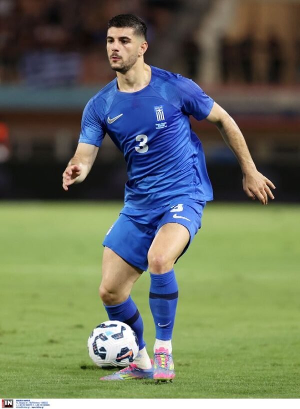 MATCH WORN SHIRT UNWASHED AND SIGNED  KONSTANTINOS KOULIERAKIS GREECE – SLOVAKIA 4-1 (07/06/25) INTERNATIONAL FRIENDLY