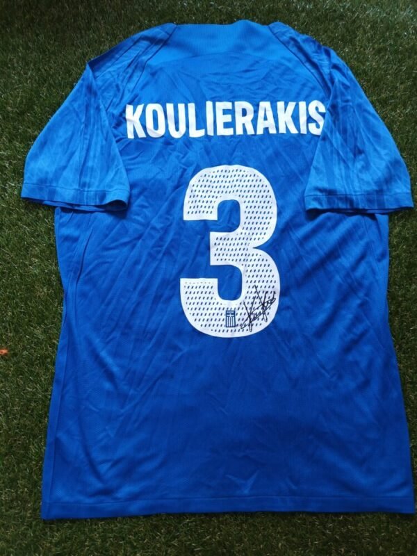 MATCH WORN SHIRT UNWASHED AND SIGNED  KONSTANTINOS KOULIERAKIS GREECE – SLOVAKIA 4-1 (07/06/25) INTERNATIONAL FRIENDLY - Image 3
