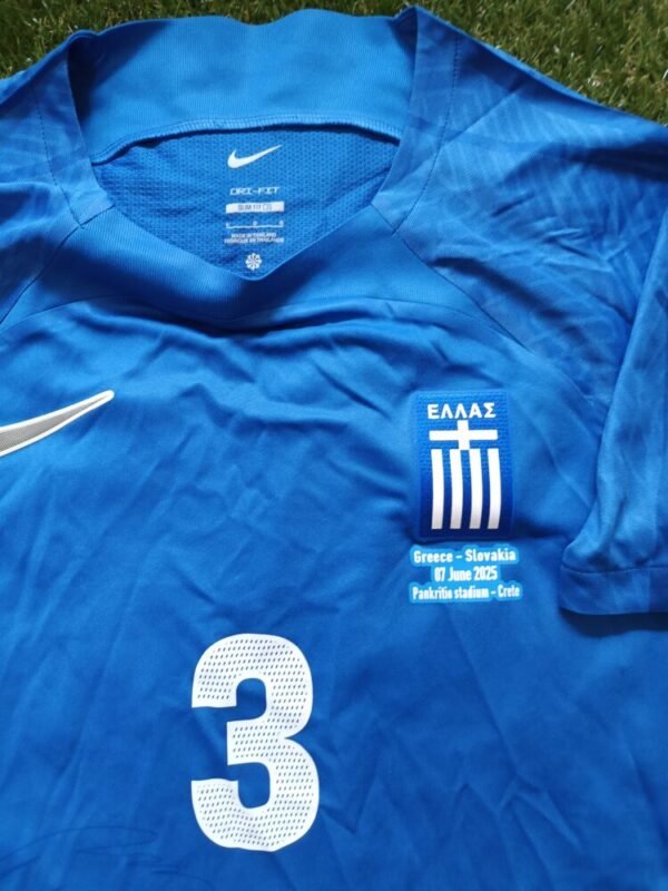 MATCH WORN SHIRT UNWASHED AND SIGNED  KONSTANTINOS KOULIERAKIS GREECE – SLOVAKIA 4-1 (07/06/25) INTERNATIONAL FRIENDLY - Image 8