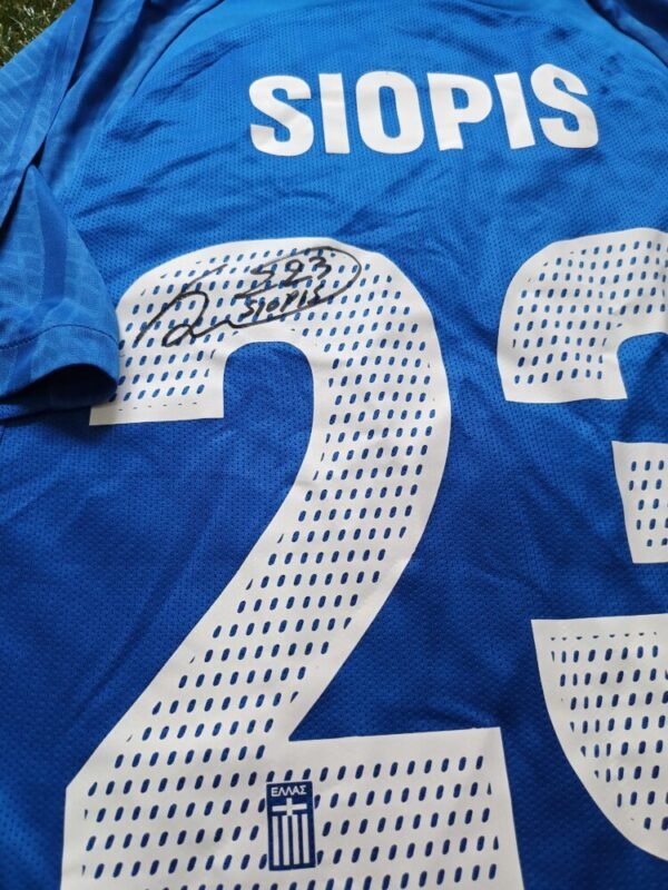 MATCH WORN SHIRT UNWASHED AND SIGNED  MANOLIS SIOPIS  GREECE – SLOVAKIA 4-1 (07/06/25) INTERNATIONAL FRIENDLY - Image 6