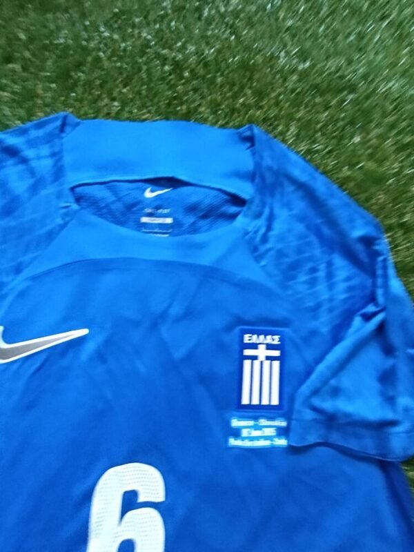 MATCH WORN SHIRT UNWASHED AND SIGNED  DIMITRIS KOURBELIS GREECE – SLOVAKIA 4-1 (07/06/25) INTERNATIONAL FRIENDLY - Image 8
