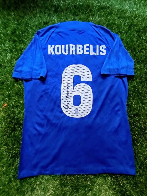 MATCH WORN SHIRT UNWASHED AND SIGNED  DIMITRIS KOURBELIS GREECE – SLOVAKIA 4-1 (07/06/25) INTERNATIONAL FRIENDLY - Image 3