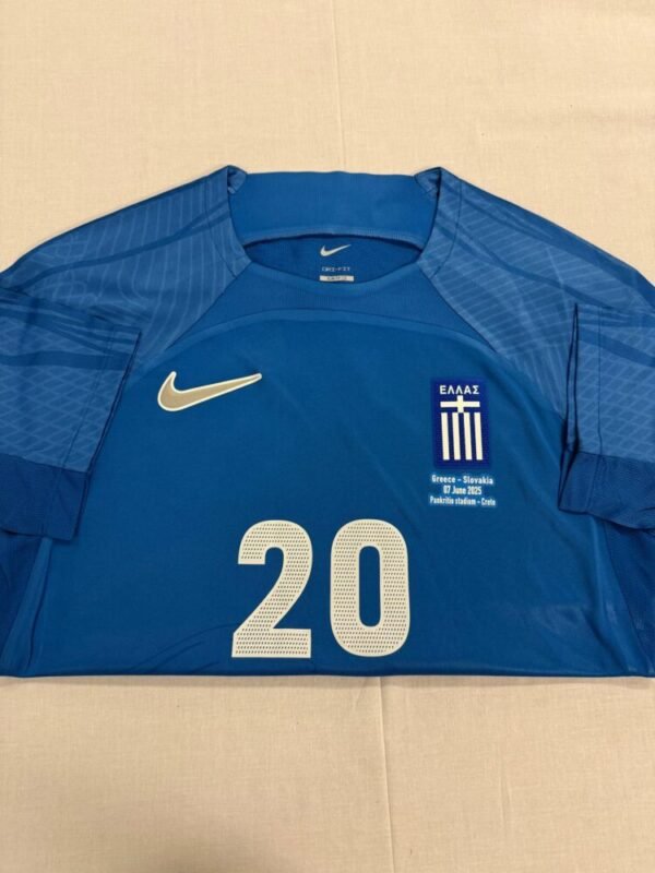 MATCH ISSUED SHIRT AND SIGNED KONSTANTINOS KARETSAS GREECE – SLOVAKIA 4-1 (07/06/25) INTERNATIONAL FRIENDLY - Image 3