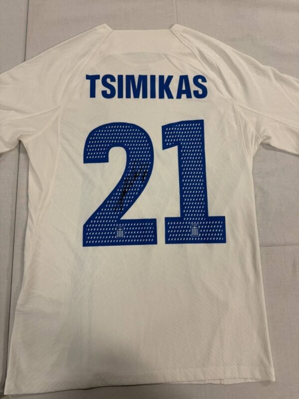 MATCH ISSUED SHIRT AND SIGNED  KOSTAS TSIMIKAS GREECE – BULGARIA 4-0 (10/06/25) INTERNATIONAL FRIENDLY - Image 2