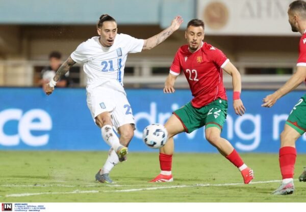 MATCH ISSUED SHIRT AND SIGNED  KOSTAS TSIMIKAS GREECE – BULGARIA 4-0 (10/06/25) INTERNATIONAL FRIENDLY