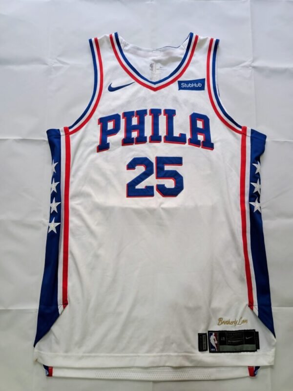 MATCH ISSUED OR WORN SHIRT BEN SIMMONS PHILADELPHIA 76rs NBA ROOCKIE OF THE YEAR SEASON 2017/18 - Image 3