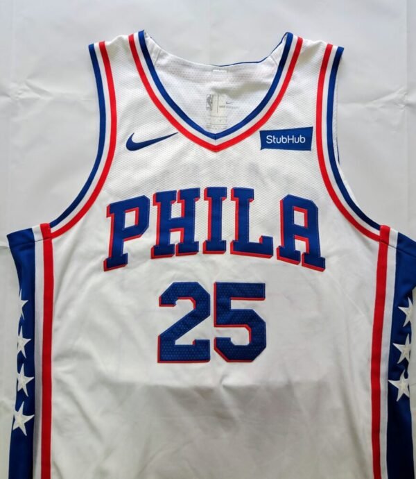MATCH ISSUED OR WORN SHIRT BEN SIMMONS PHILADELPHIA 76rs NBA ROOCKIE OF THE YEAR SEASON 2017/18 - Image 6