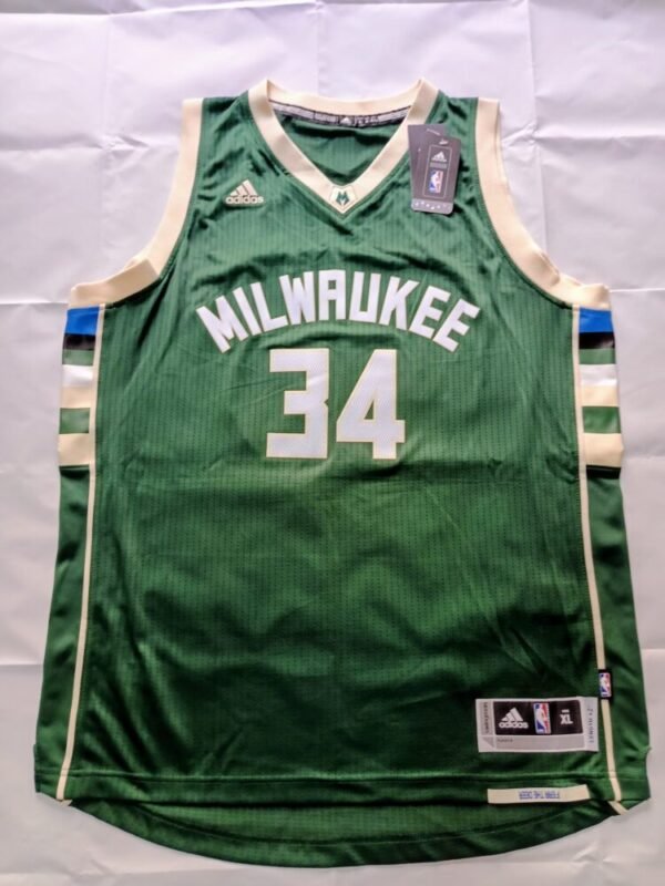 COLLECTABLE OFFICIAL ADIDAS MILWAUKEE BUCKS JERSEY FRAMED SIGNED BY THE 2X NBA MVP, 1X FINALS MVP GIANNI ANTETOKOUNMPO  COA JSA AND GIANNIS ANTETOKOUNMPO - Image 3