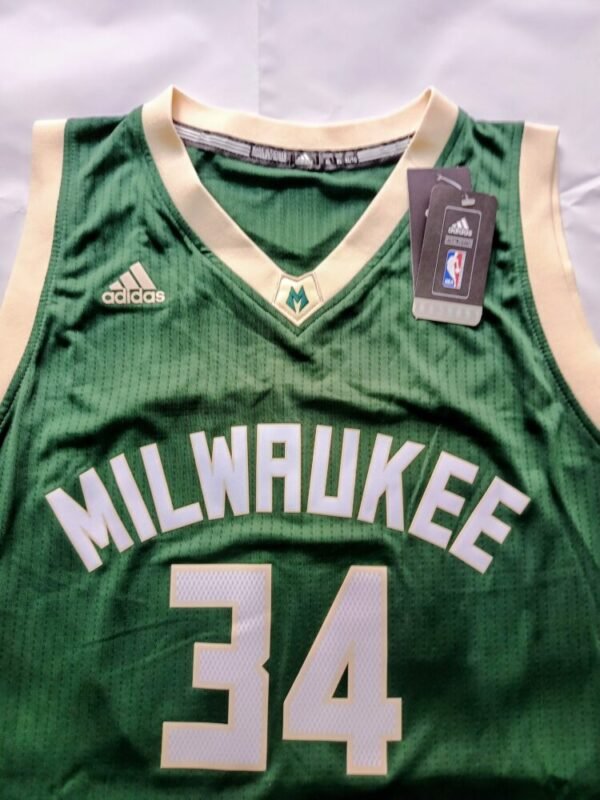 COLLECTABLE OFFICIAL ADIDAS MILWAUKEE BUCKS JERSEY FRAMED SIGNED BY THE 2X NBA MVP, 1X FINALS MVP GIANNI ANTETOKOUNMPO  COA JSA AND GIANNIS ANTETOKOUNMPO - Image 6