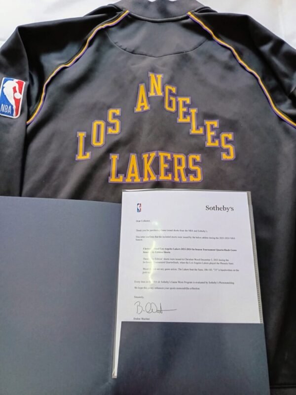 GAME ISSUED WARM-UP SET  CHRISTIAN WOOD L.A LAKERS – PHOENIX SUNS 106-103 (05/12/23)  COA NBA - Image 5