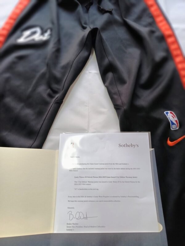 GAME ISSUED WARM-UP SET LINDY WATERS III  DETROIT PISTONS SEASON 2024/25  COA NBA - Image 5