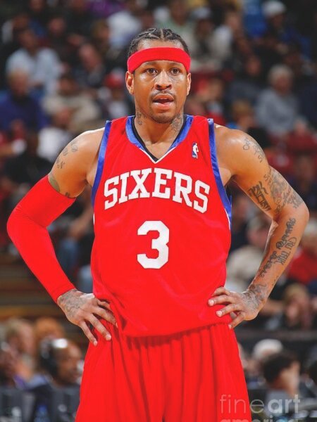 COLLECTABLE OFFICIAL ADIDAS HARDWOOD SHIRT  SIGNED BY THE NBA STAR AND HALL OF FAMER ALLEN IVERSON   COA JSA