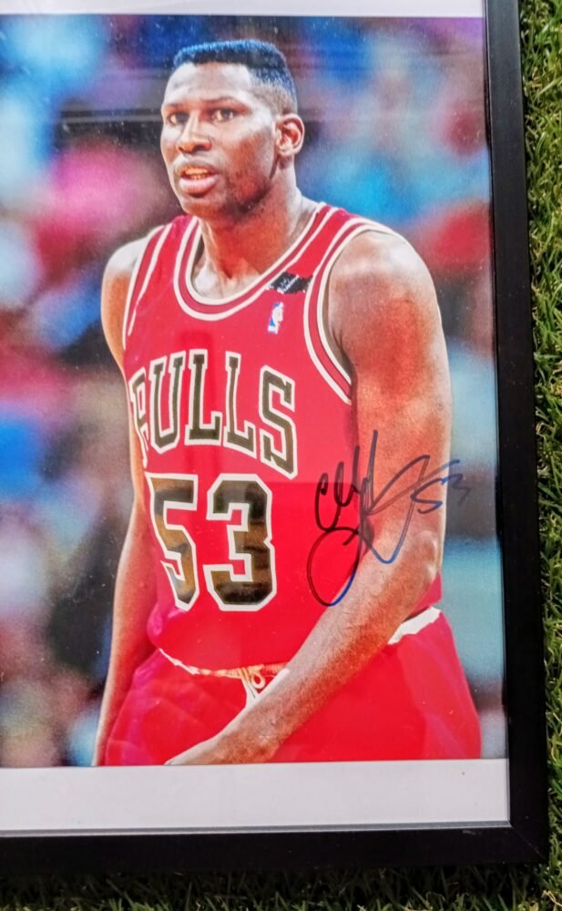 COLLECTABLE AUTOGRAPH BY THE STAR OF CHICAGO BULLS AND PAOK CLIFF LEVINGSTON FRAMED 33*23cm - Image 3