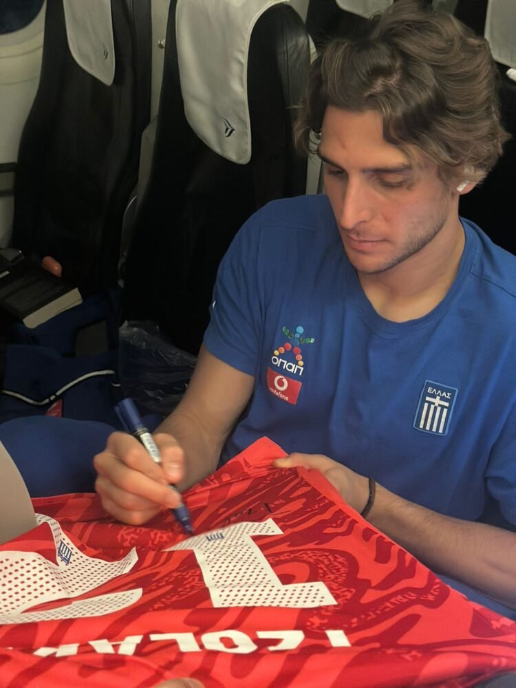 COLLECTABLE MATCH ISSUED SHIRT KONSTANTIS TZOLAKIS GREECE – SCOTLAND 3-2 (15/11/25) QUALIFICATIONS WORLD CUP 26 - Image 2