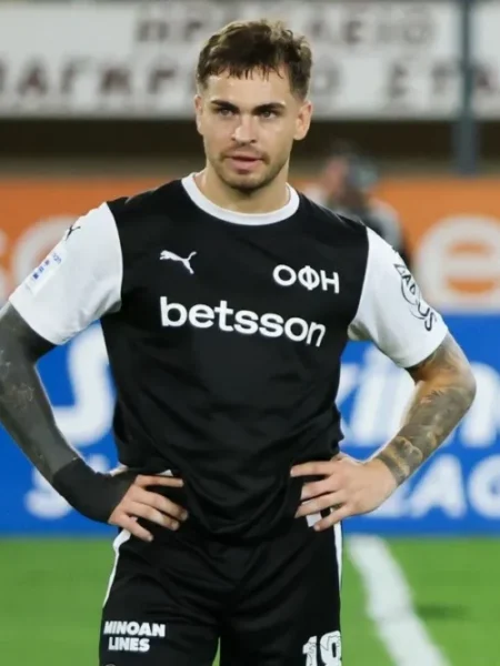 MATCH WORN SHIRT   TIAGO NUSS OFI F.C SEASON 2025/26 SUPER LEAGUE