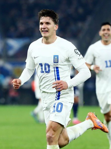 COLLECTABLE MATCH ISSUED AND SIGNED  SHIRT OF THE GOAL SCORER  CHRISTOS TZOLIS GREECE - SCOTLAND 3-2 (15/11/25) QUALIFICATIONS WORLD CUP 26