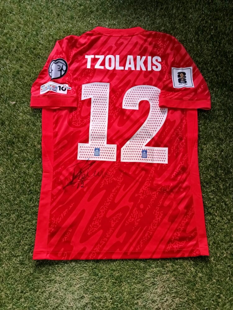 COLLECTABLE MATCH ISSUED SHIRT KONSTANTIS TZOLAKIS GREECE – SCOTLAND 3-2 (15/11/25) QUALIFICATIONS WORLD CUP 26 - Image 3