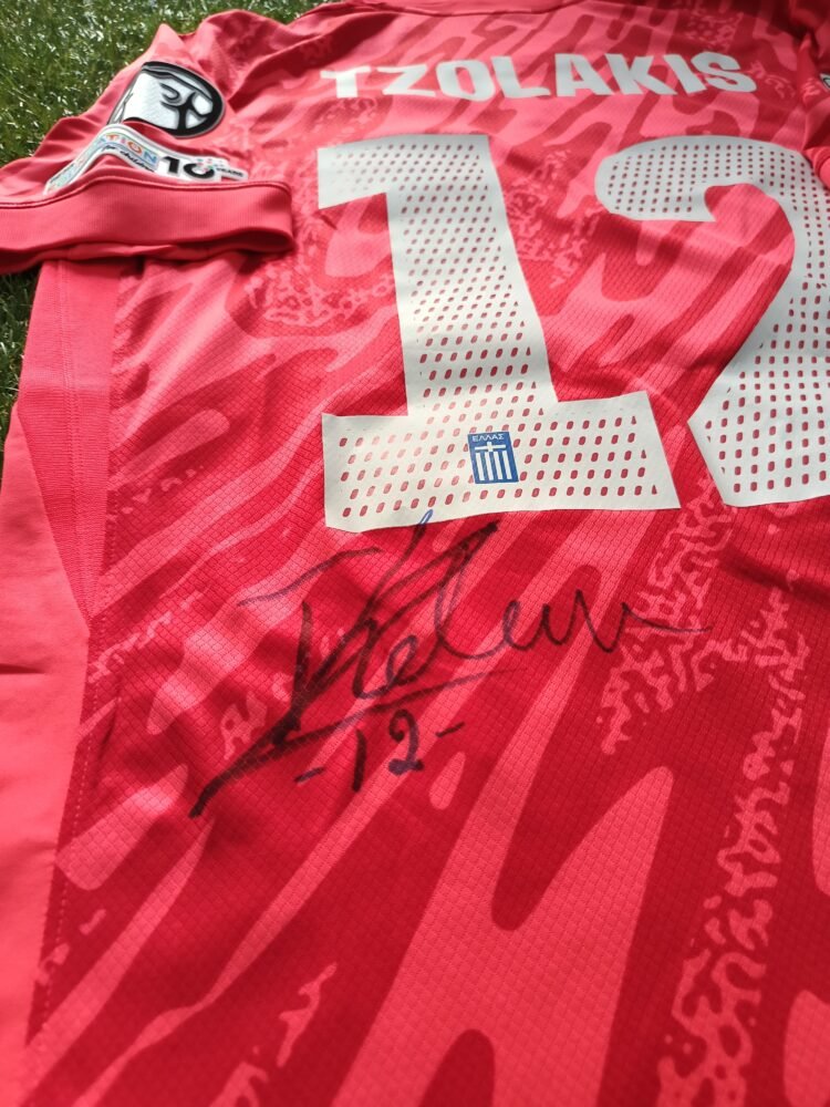 COLLECTABLE MATCH ISSUED SHIRT KONSTANTIS TZOLAKIS GREECE – SCOTLAND 3-2 (15/11/25) QUALIFICATIONS WORLD CUP 26 - Image 4