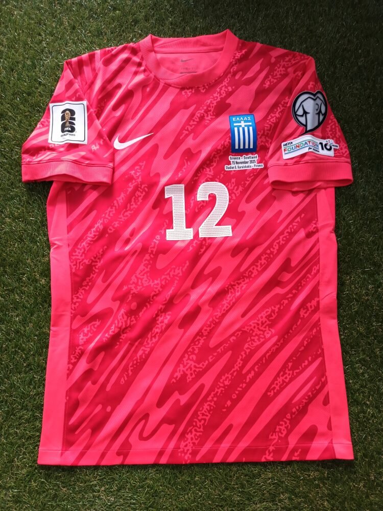 COLLECTABLE MATCH ISSUED SHIRT KONSTANTIS TZOLAKIS GREECE – SCOTLAND 3-2 (15/11/25) QUALIFICATIONS WORLD CUP 26 - Image 5