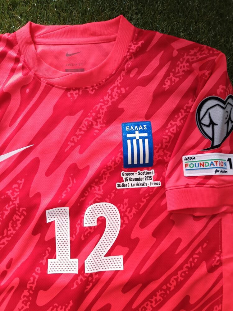 COLLECTABLE MATCH ISSUED SHIRT KONSTANTIS TZOLAKIS GREECE – SCOTLAND 3-2 (15/11/25) QUALIFICATIONS WORLD CUP 26 - Image 7