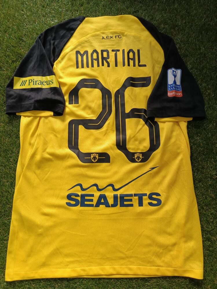 MATCH ISSUED OR WORN SHIRT ANTHONY MARTIAL AEK F.C SEASON F.C 2024/25 GREEK CUP - Image 2