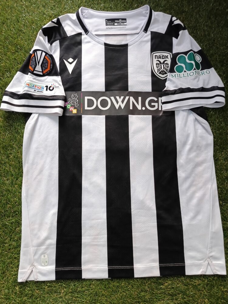 MATCH WORN SHIRT UNWASHED AND SIGNED LUKA IVANUSEC PAOK – YOUNG BOYS 4-0 (06/11/25) EUROPA LEAGUE - Image 5