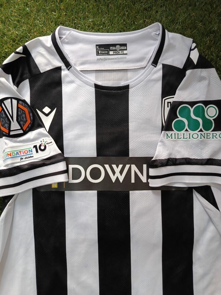 MATCH WORN SHIRT UNWASHED AND SIGNED LUKA IVANUSEC PAOK – YOUNG BOYS 4-0 (06/11/25) EUROPA LEAGUE - Image 7
