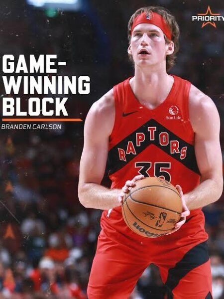 MATCH WORN SHIRT  BRANDEN CARLSON TORONTO RAPTORS - WASHINGTON WIZARDS 125 - 98 (06/10/24) ( HE SCORED 5 POINTS, 5 REBOUNS AND 2 ASSISTS) NBA REGULAR SEASON  COA NBA