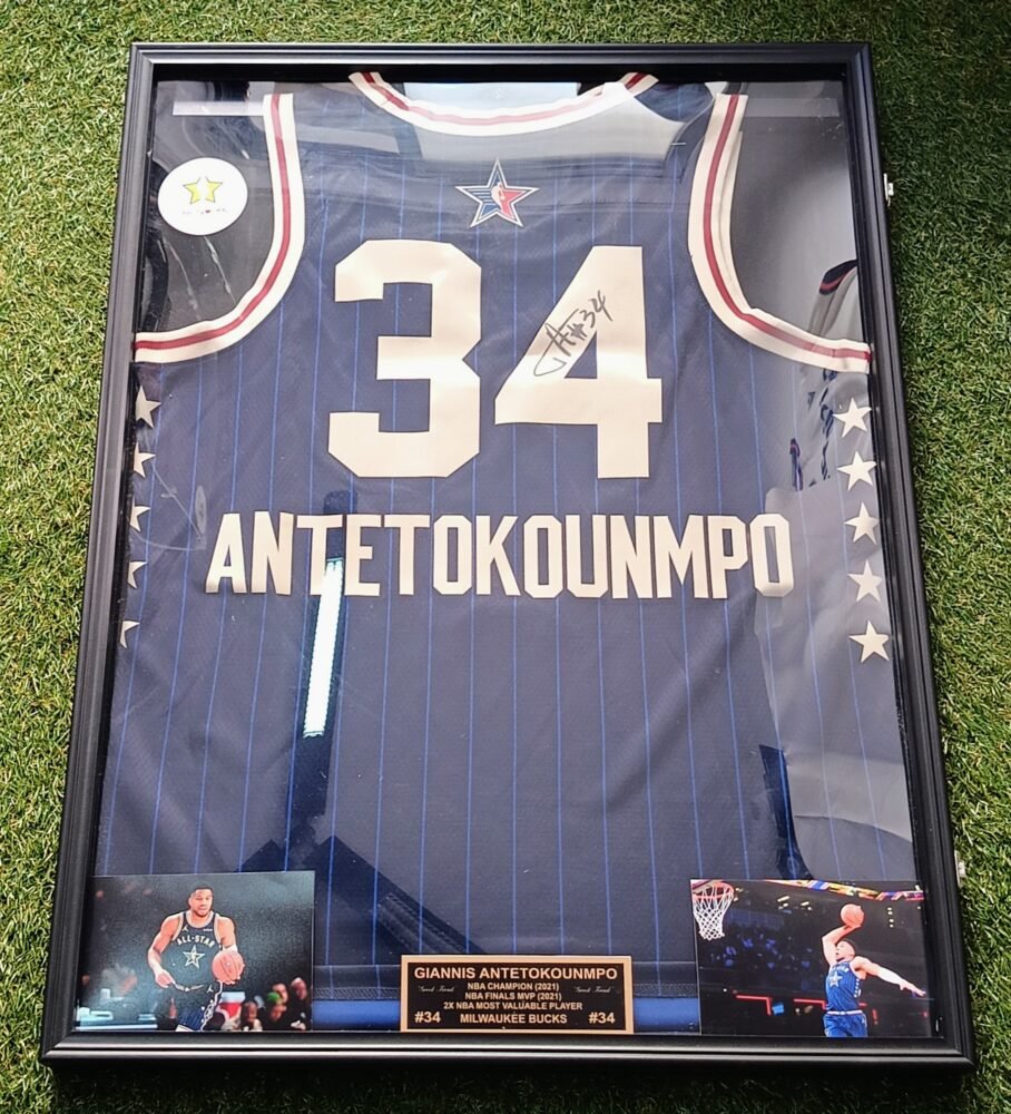COLLECTABLE OFFICIAL NIKE 73th ANNUAL ALL STAR GAME JERSEY FRAMED SIGNED BY THE 2X NBA MVP, 1X FINALS MVP GIANNI ANTETOKOUNMPO - Image 7