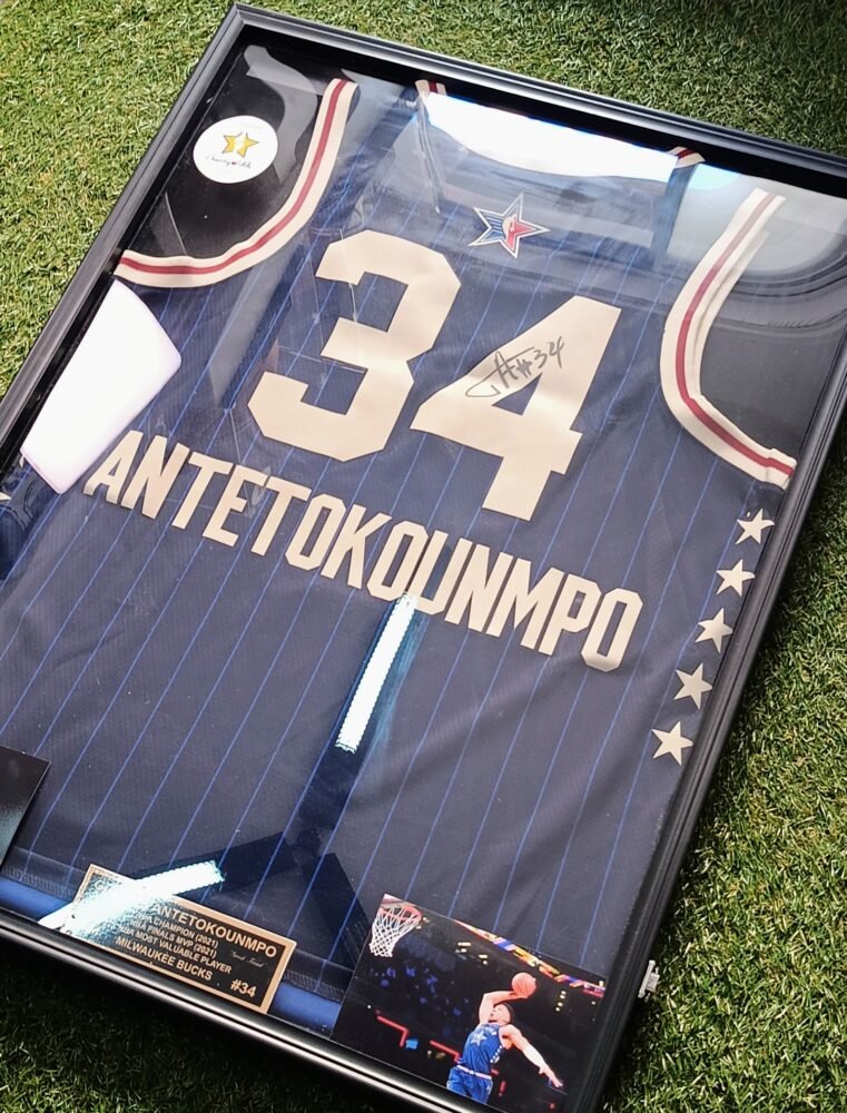COLLECTABLE OFFICIAL NIKE 73th ANNUAL ALL STAR GAME JERSEY FRAMED SIGNED BY THE 2X NBA MVP, 1X FINALS MVP GIANNI ANTETOKOUNMPO - Image 8