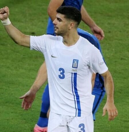 COLLECTABLE MATCH WORN SHIRT KONSTANTINOS KOULIERAKIS GREECE - SCOTLAND 3-2 (15/11/25) QUALIFICATIONS WORLD CUP 26