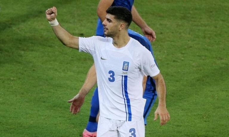 COLLECTABLE MATCH WORN SHIRT KONSTANTINOS KOULIERAKIS GREECE – SCOTLAND 3-2 (15/11/25) QUALIFICATIONS WORLD CUP 26