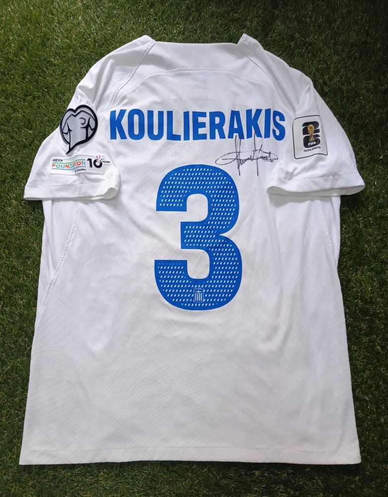 COLLECTABLE MATCH WORN SHIRT KONSTANTINOS KOULIERAKIS GREECE – SCOTLAND 3-2 (15/11/25) QUALIFICATIONS WORLD CUP 26 - Image 2