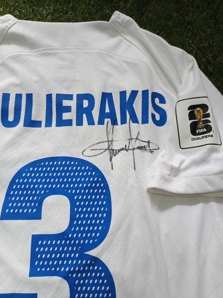 COLLECTABLE MATCH WORN SHIRT KONSTANTINOS KOULIERAKIS GREECE – SCOTLAND 3-2 (15/11/25) QUALIFICATIONS WORLD CUP 26 - Image 3