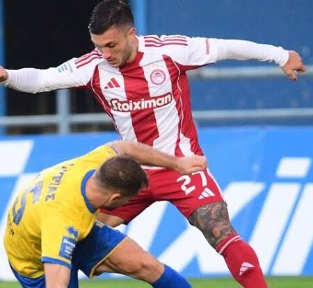 MATCH WORN OR ISSUED SHIRT GABRIEL STREFEZZA PANAITOLIKOS - OLYMPIAKOS 0-1 (30/11/25) SUPER LEAGUE