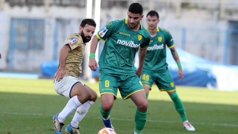 MATCH WORN SHIRT AND SIGNED CHRISTOS BELEVONIS PANAITOLIKOS F.C SEASON 2024/25 SUPER LEAGUE