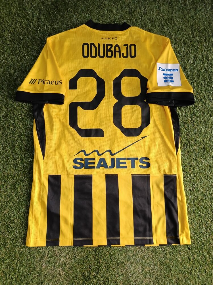 MATCH ISSUED SHIRT MOSES ODUBAJO AEK F.C SEASON 2025/26 SUPER LEAGUE - Image 2